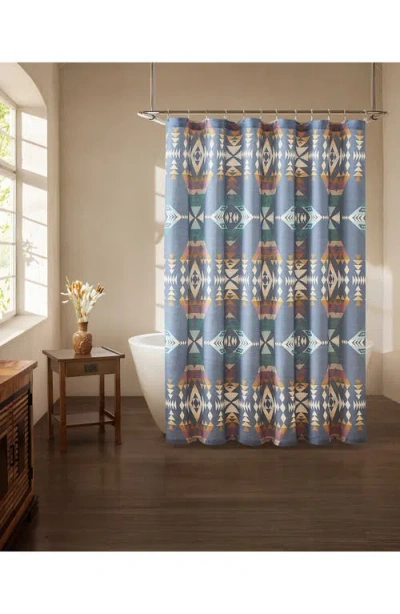 Pendleton Diamond Peak Shower Curtain In Blue