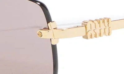 Miu Miu 52mm Rectangular Sunglasses In Gold