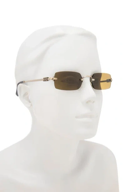 Miu Miu 50mm Rectangular Sunglasses In Brown