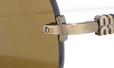 Miu Miu 50mm Rectangular Sunglasses In Brown