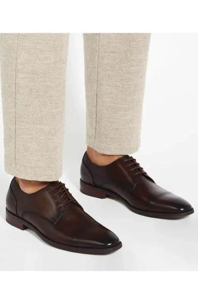 Dune London Suffix Plain Toe Oxford In Brown