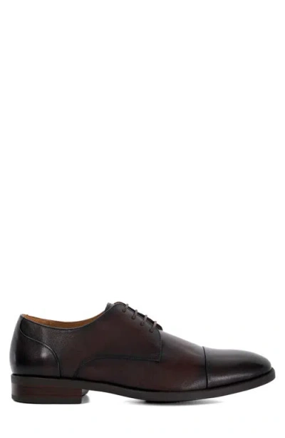 Dune London Suffix Plain Toe Oxford In Brown