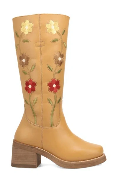 Dingo Bloom Embroidered Boot In Brown