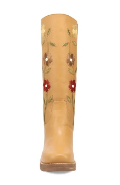 Dingo Bloom Embroidered Boot In Brown