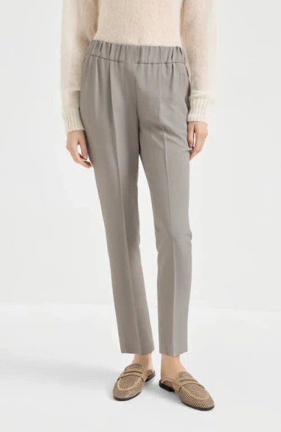 Brunello Cucinelli Tailored Jogger Trousers In Gray