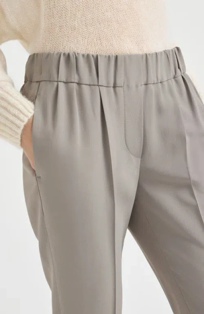 Brunello Cucinelli Tailored Jogger Trousers In Gray