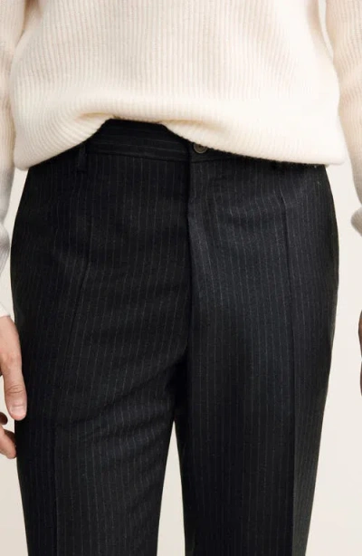 Mango Regular Fit Virgin Wool Pants In Black