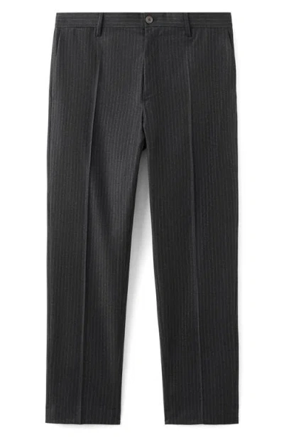 Mango Regular Fit Virgin Wool Pants In Black