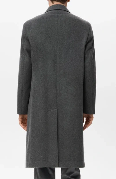 Mango Long Wool Blend Coat In Gray