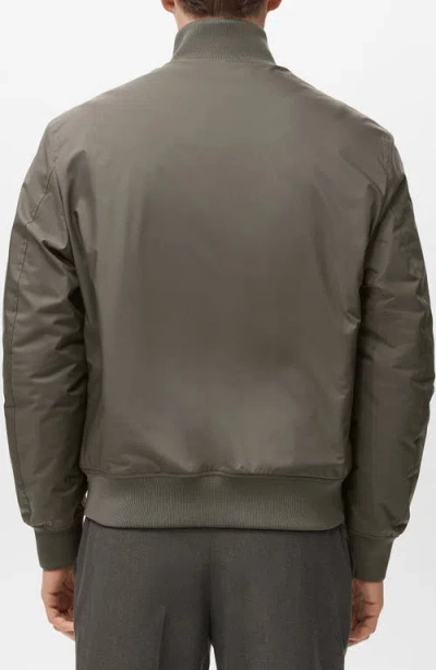 Mango Water Repellent Bomber Jacket In Gray