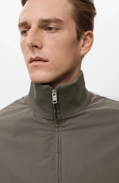 Mango Water Repellent Bomber Jacket In Gray