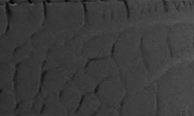 Mango Croc Embossed Leather Belt In Black