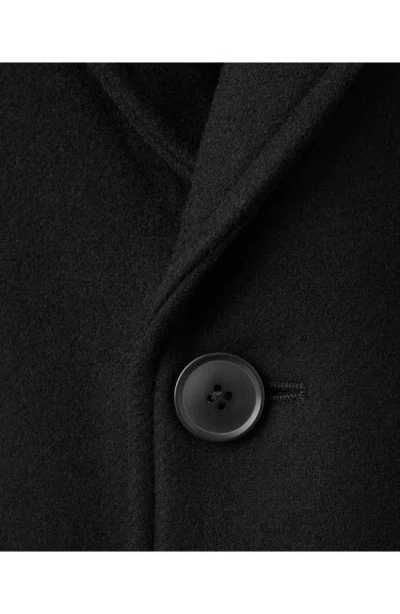 Mango Wool Blend Single Breasted Coat In Black