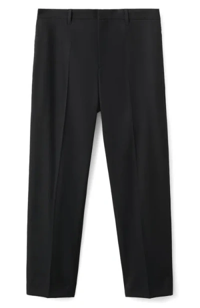 Mango Straight Leg Pants In Black