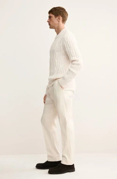 Mango Wool Cable Sweater In Neutral