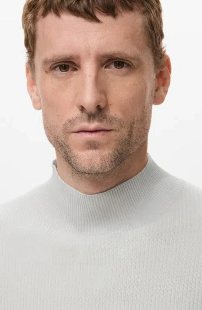 Mango Ribbed Turtleneck Sweater In Gray