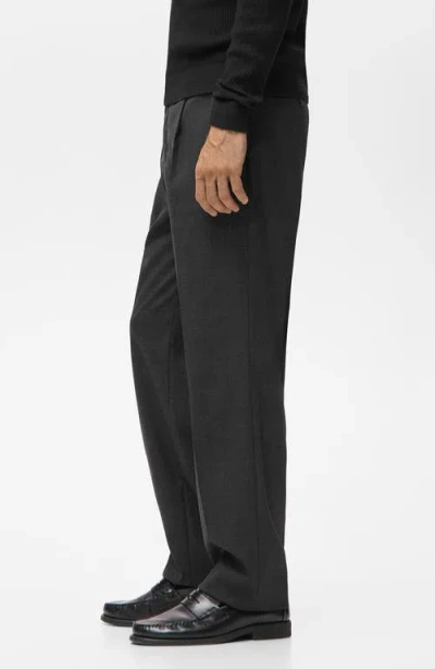 Mango Relaxed Fit Pleated Pants In Multi