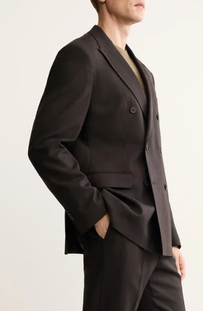 Mango Double Breasted Wool Jacket In Multi