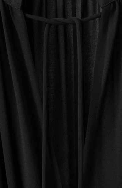 Mango Long Sleeve V-neck Jumpsuit In Black
