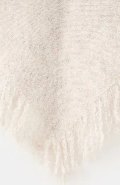Mango Fringed Shawl In White