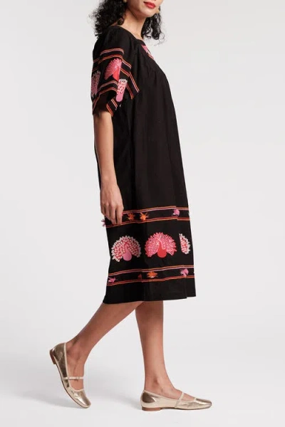 Frances Valentine Picnic Peacock Dress In Black