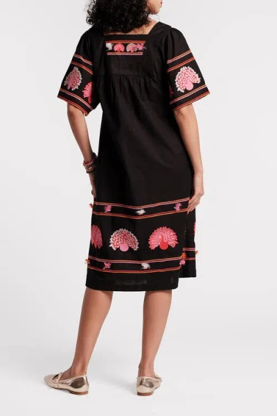 Frances Valentine Picnic Peacock Dress In Black