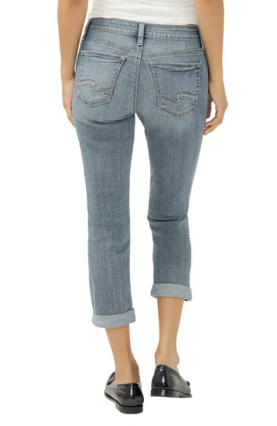 Silver Jeans Co. Elyse Slim Capri Jeans In Blue