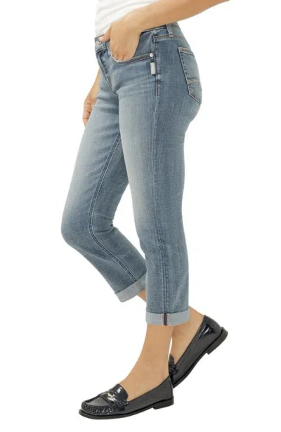 Silver Jeans Co. Elyse Slim Capri Jeans In Blue