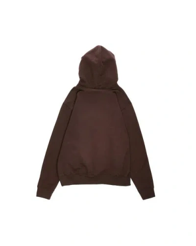 Vowels Double Scribble Hoodie In Brown