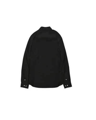Vowels Cashmere Button Down Shirt In Black