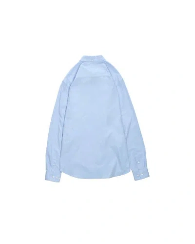 Vowels Cashmere Button Down Shirt In Blue