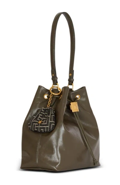 Balmain Pulse Monogram Jacquard Key Ring In Black