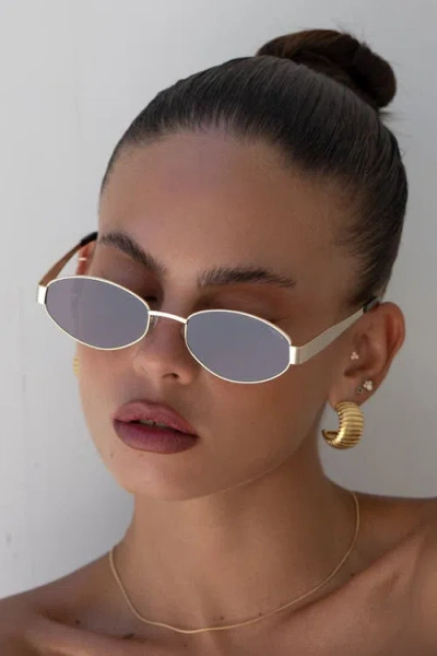 Freyrs Eyewear Soho Oval Sunglasses In Brown