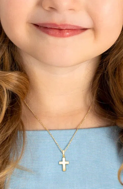 Tiny Blessings 14k Gold Regal Cross 12-14" Necklace In Gold