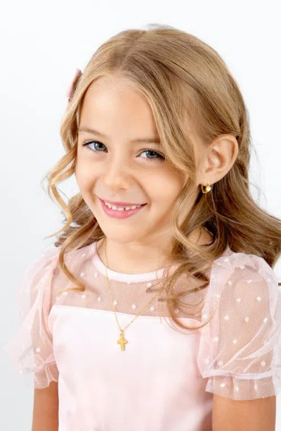 Tiny Blessings 14k Gold Regal Cross 12-14" Necklace In Gold