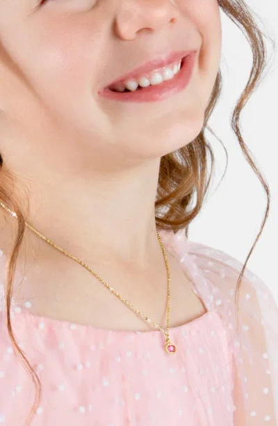 Tiny Blessings 14k Gold Birthstone 12-14" Necklace In Gold