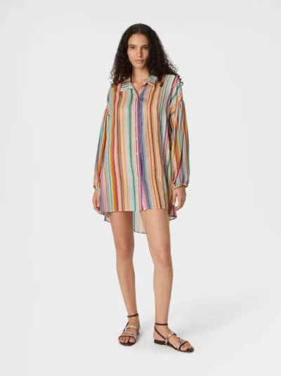 Missoni Shirt In Cotton And Silk With Zigzag Pattern In Multi