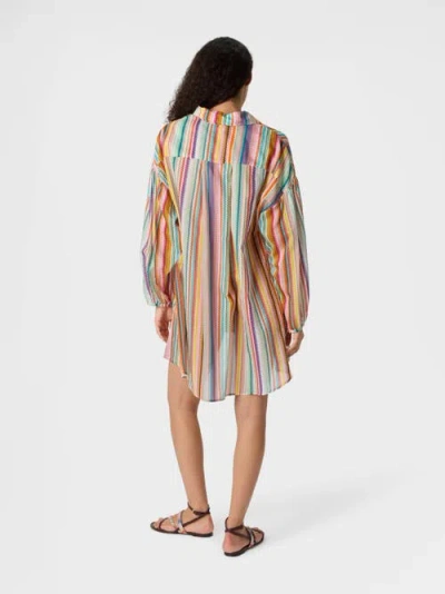 Missoni Shirt In Cotton And Silk With Zigzag Pattern In Multi