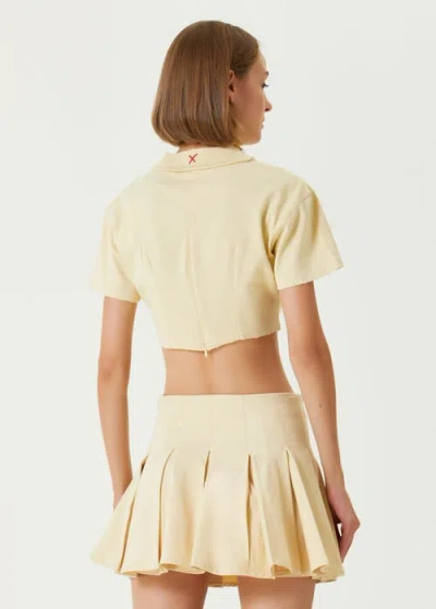 Pcfg Cotton Pleated Skirt In Neutral