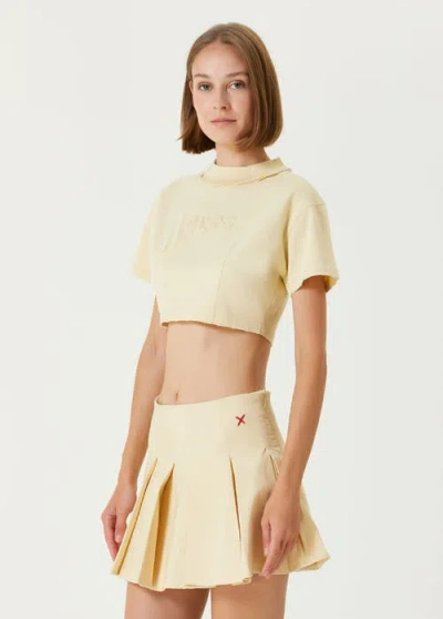 Pcfg Cotton Pleated Skirt In Neutral
