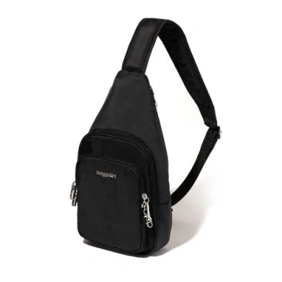 Baggallini Securtex Anti-theft Daytripper Sling Bag In Black