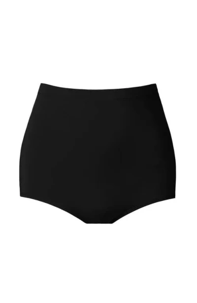 Shapesolver Full Hipster Brief Swimsuit Bottom In Black