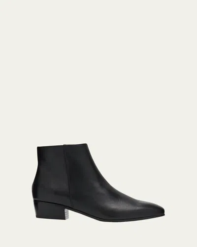 Aquatalia Fuoco Icon Leather Ankle Boots In Black