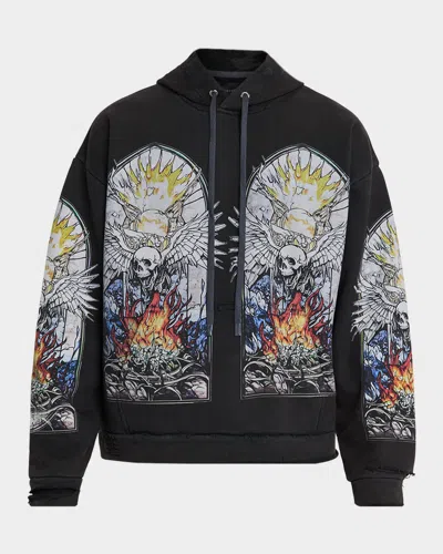Who Decides War Skull Hooded Pullover In Black