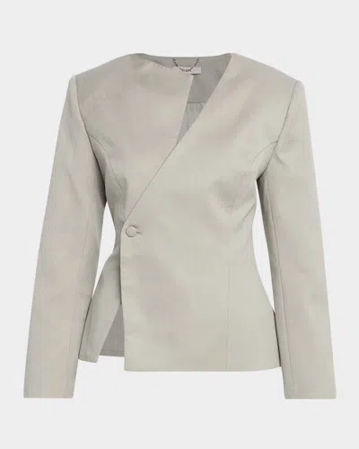 Et Ochs Andre Tailored Asymmetric Single-button Jacket In Gray