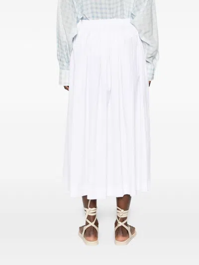 Ermanno Scervino Cotton Long Skirt In White