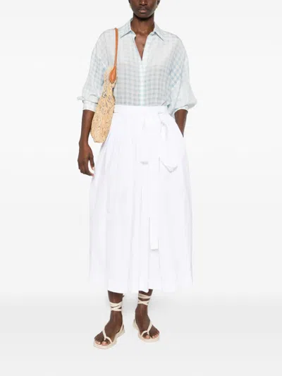 Ermanno Scervino Cotton Long Skirt In White