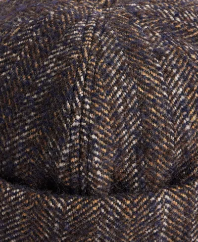 Scala Men's Shadow Plaid Watch Cap In Blue