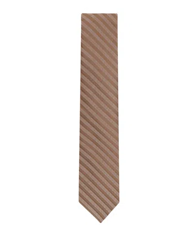 Calvin Klein Men's Margot Stripe Tie In Brown
