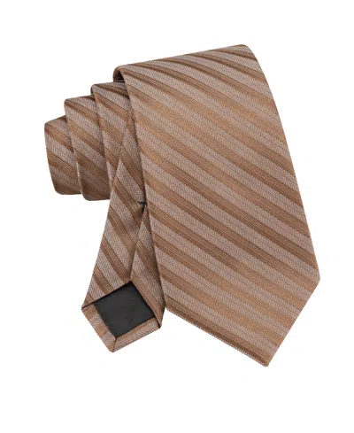 Calvin Klein Men's Margot Stripe Tie In Brown